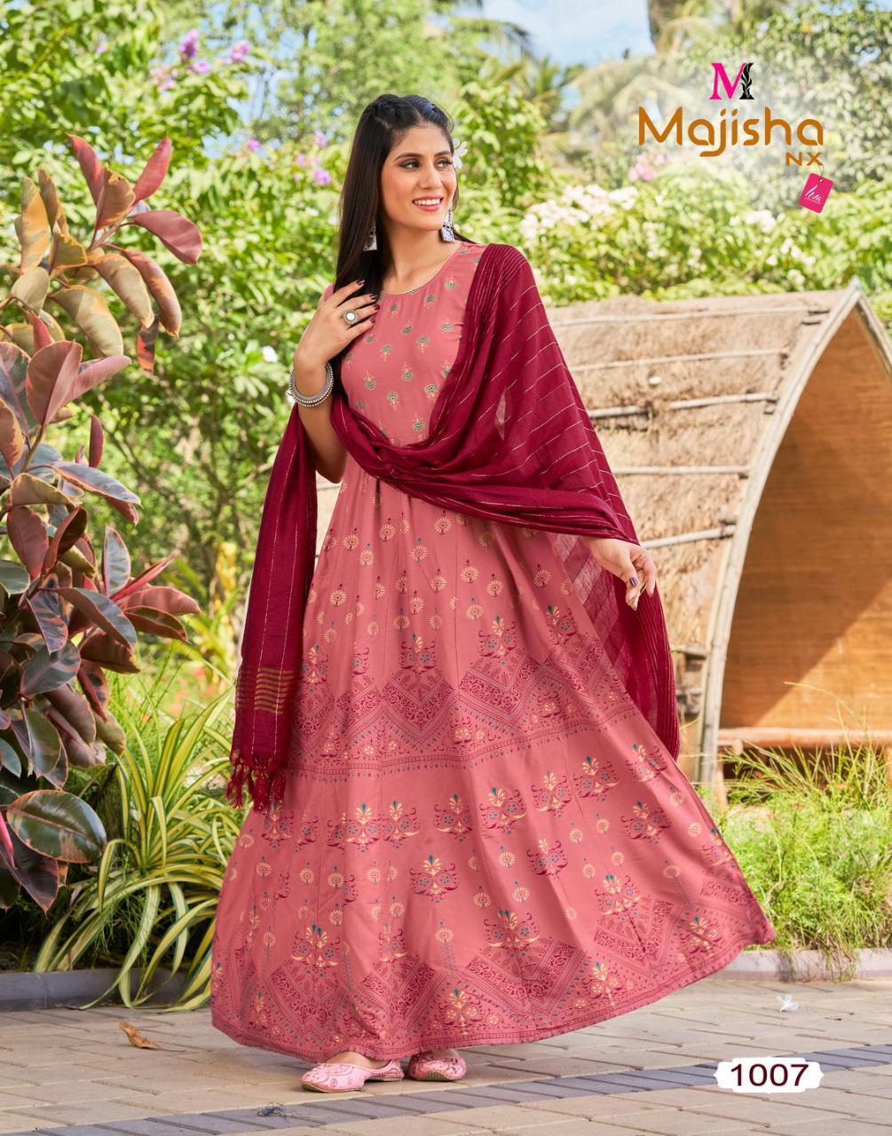 Majisha Nx Pankh 2 Heavy Ethnic Wear Long Kurti With Dupatta Collection